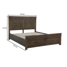 Load image into Gallery viewer, Lily 5pc King Bed Suite Bedside Dresser Bedroom Furniture Package - Rustic Grey
