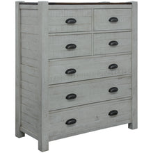 Load image into Gallery viewer, Erica Tallboy 7 Chest of Drawers Solid Acacia Timber Wood Cabinet Brown White