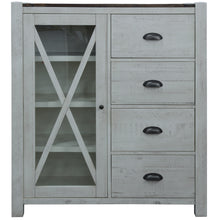 Load image into Gallery viewer, Erica Tallboy 4 Chest of Drawers Solid Acacia Timber Wood Cabinet Brown White