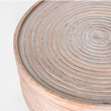 Load image into Gallery viewer, Clover Rattan Round Side Coffee End Table 46cm with Glass Top - Whitewash