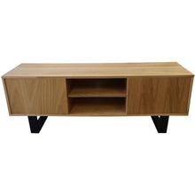 Load image into Gallery viewer, Petunia  ETU Entertainment TV Unit 160cm Elm Timber Wood 2 Door - Natural