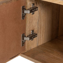 Load image into Gallery viewer, Olearia  ETU Entertainment TV Unit 117cm Solid Mango Wood Rattan 2 Door Natural