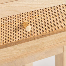 Load image into Gallery viewer, Olearia Console Table 110cm Solid Mango Timber Wood Rattan Furniture Natural