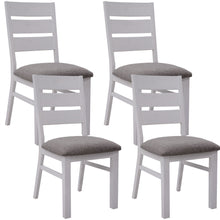 Load image into Gallery viewer, Plumeria Dining Chair Set of 4 Solid Acacia Wood Dining Furniture - White Brush