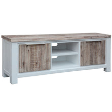 Load image into Gallery viewer, Plumeria ETU Entertainment TV Unit 176cm 2 Door Solid Acacia Timber -White Brush