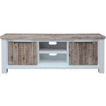 Load image into Gallery viewer, Plumeria ETU Entertainment TV Unit 176cm 2 Door Solid Acacia Timber -White Brush