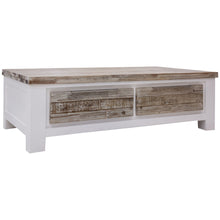 Load image into Gallery viewer, Plumeria Coffee Table 130cm 2 Drawer Solid Acacia Timber Wood - White Brush