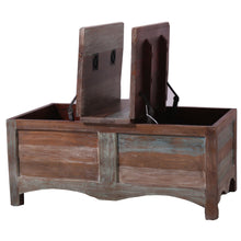 Load image into Gallery viewer, Gulmohar Coffee Table Antique Handcrafted Mango Wood Storage Trunk Chest Box