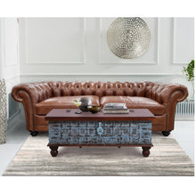 Load image into Gallery viewer, Konark Coffee Table Antique Handcrafted Solid Mango Wood Storage Trunk Chest Box