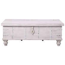 Load image into Gallery viewer, Surya Coffee Table Antique Handcrafted Solid Mango Wood Storage Trunk Chest Box