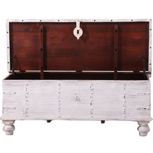 Load image into Gallery viewer, Surya Coffee Table Antique Handcrafted Solid Mango Wood Storage Trunk Chest Box