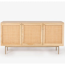 Load image into Gallery viewer, Martina Buffet Table Sideboard 145cm 3 Door Solid Mango Wood Storage Cabinet
