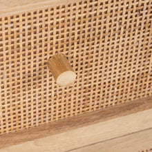 Load image into Gallery viewer, Martina Set of 2 Bedside Table 2 Drawer Storage Cabinet Solid Mango Wood Rattan