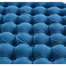 Load image into Gallery viewer, Cosmos Tufted Velvet Fabric Round Ottoman Footstools - Blue