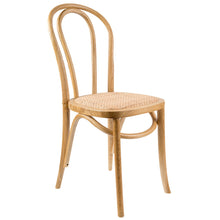 Load image into Gallery viewer, Azalea Arched Back Dining Chair Set of 8 Solid Elm Timber Wood Rattan Seat - Oak