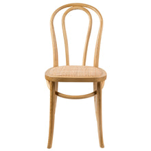 Load image into Gallery viewer, Azalea Arched Back Dining Chair Set of 8 Solid Elm Timber Wood Rattan Seat - Oak