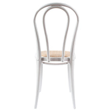 Load image into Gallery viewer, Azalea Arched Back Dining Chair 8 Set Solid Elm Timber Wood Rattan Seat - White