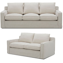 Load image into Gallery viewer, Plushy 2 + 3 Seater Sofa Set Fabric Uplholstered Lounge Couch - Stone