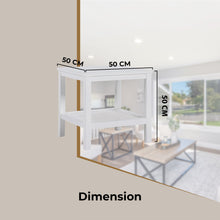 Load image into Gallery viewer, Jasmine Coffee Side Table Laptop Desk Bedside Sofa End Tables Mindi Wood - White