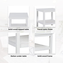 Load image into Gallery viewer, Jasmine Coffee Side Table Laptop Desk Bedside Sofa End Tables Mindi Wood - White