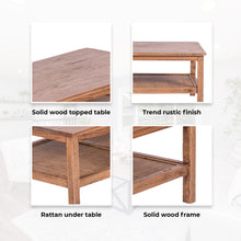 Load image into Gallery viewer, Jasmine Coffee Table 110cm Mindi Timber Wood Rattan Weave - Brown