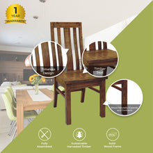 Load image into Gallery viewer, Birdsville Dining Chair Set of 2 Solid Mt Ash Wood Dining Furniture - Brown