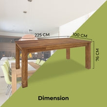 Load image into Gallery viewer, Birdsville Dining Table 225cm Solid Mt Ash Wood Home Dinner Furniture - Brown