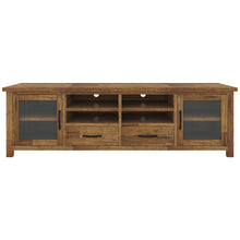 Load image into Gallery viewer, Birdsville ETU Entertainment TV Unit 223cm 2 Door 2 Drawer Mt Ash Wood - Brown