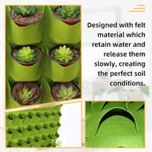 Load image into Gallery viewer, 72 Pockets Wall Hanging Planter Planting Grow Bag Vertical Garden Vegetable Flower Green