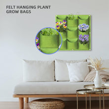 Load image into Gallery viewer, 9 Pockets Wall Hanging Planter Planting Grow Bag Vertical Garden Vegetable Flower Green
