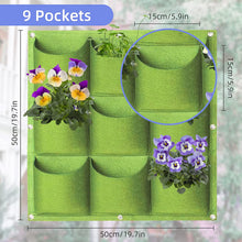 Load image into Gallery viewer, 9 Pockets Wall Hanging Planter Planting Grow Bag Vertical Garden Vegetable Flower Green