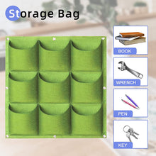 Load image into Gallery viewer, 9 Pockets Wall Hanging Planter Planting Grow Bag Vertical Garden Vegetable Flower Green