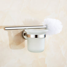Load image into Gallery viewer, Toilet Brush Holder Wall Mount Rustproof Frosted Glass for Bathroom