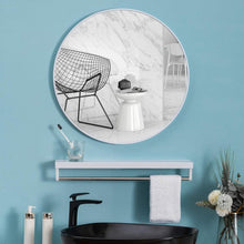 Load image into Gallery viewer, Slim Design 50CM White Bathroom, Living Room, Hallway Mirror Round Mirror Wall Decor Metal Frame