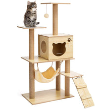 Load image into Gallery viewer, Modern Multi-Level Cats Tree Kittens Scratching Posts Sisal Rope Soft Nest Bed Cat Furniture Tree