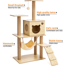 Load image into Gallery viewer, Modern Multi-Level Cats Tree Kittens Scratching Posts Sisal Rope Soft Nest Bed Cat Furniture Tree