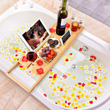 Load image into Gallery viewer, Bamboo Bathtub Bath tub Tray Table Caddy Tray Cellphone,Book,Tray Wineglass Holder