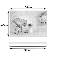 Load image into Gallery viewer, 40x50cm White Rectangle Wall Bathroom Mirror Bathroom Holder Vanity Mirror Corner Decorative Mirrors