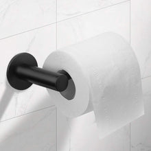 Load image into Gallery viewer, Toilet Paper Holder Self Adhesive Black Bathroom Paper Roll Holder Roll Holder 304