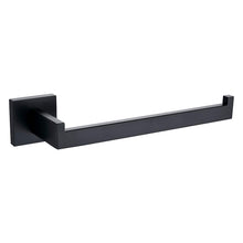 Load image into Gallery viewer, Square Hand Towel Holder Ring Wall Mounted Modern Towel Bar Bathroom Kitchen Black