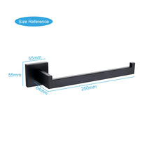 Load image into Gallery viewer, Square Hand Towel Holder Ring Wall Mounted Modern Towel Bar Bathroom Kitchen Black