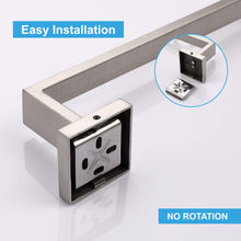 Load image into Gallery viewer, Square Hand Towel Holder Ring Wall Mounted Modern Towel Bar Bathroom Kitchen