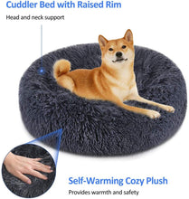 Load image into Gallery viewer, Soft Dog Bed Round Washable Plush Pet Kennel Cat Bed Mat Sofa Medium 60cm