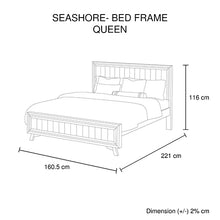 Load image into Gallery viewer, 4 Pieces Bedroom Suite Queen Size Silver Brush in Acacia Wood Construction Bed, Bedside Table & Dresser