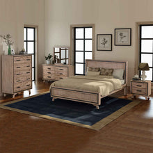 Load image into Gallery viewer, 5 Pieces Bedroom Suite King Size Silver Brush in Acacia Wood Construction Bed, Bedside Table, Tallboy & Dresser