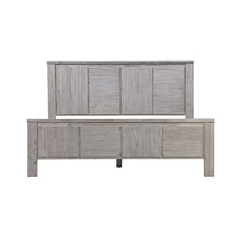 Load image into Gallery viewer, King Size Bed Frame with Solid Acacia Wood Veneered Construction in White Ash Colour
