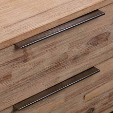 Load image into Gallery viewer, Bedside Table 2 drawers Side Table Solid Acacia Wood Veneered in Tea Colour