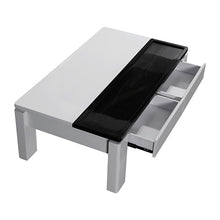 Load image into Gallery viewer, Coffee Table High Gloss Finish Lift Up Top MDF Black & White Colour Interior Storage