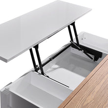 Load image into Gallery viewer, Coffee Table High Gloss Finish Lift Up Top MDF White Ash Colour Interior Storage