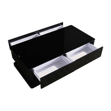 Load image into Gallery viewer, Stylish Coffee Table High Gloss Finish in Shiny Black Colour with 4 Drawers Storage
